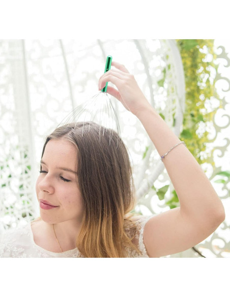 Rascador de Cabeza USAGA 28 Dedos Masajeador Verde