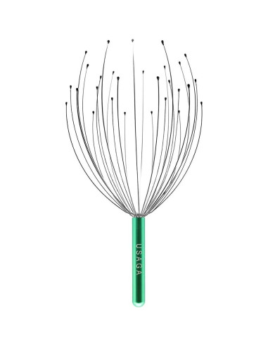 Rascador de Cabeza USAGA 28 Dedos Masajeador Verde