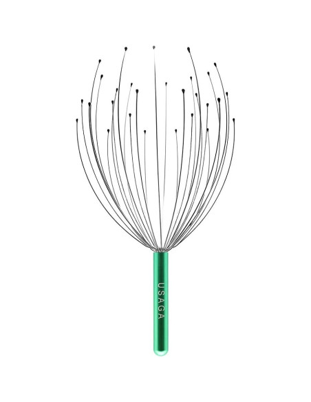 Rascador de Cabeza USAGA 28 Dedos Masajeador Verde