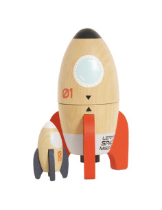 Cohete Espacial de Madera Le Toy Van Duo 16x9.5 cm