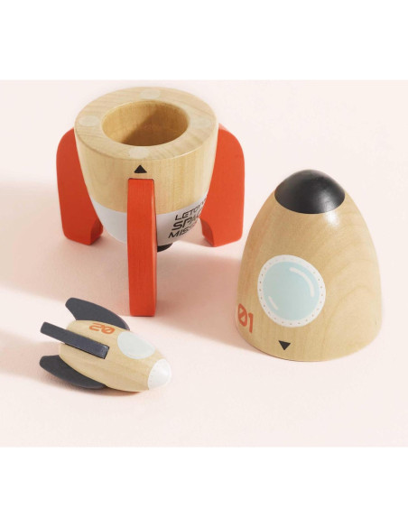 Cohete Espacial de Madera Le Toy Van Duo 16x9.5 cm