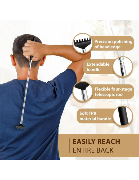 Masajeador de Cabeza TIPKON 20 Dedos Negro 2 Paquete