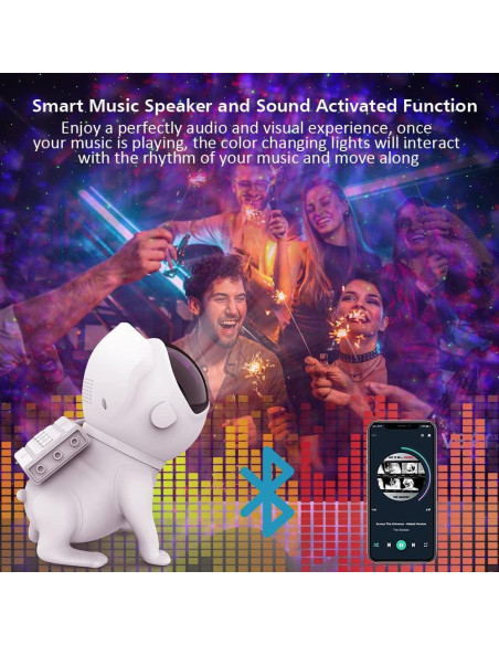 Proyector de Estrellas SOMKTN BL-TKG06 con Altavoz Bluetooth