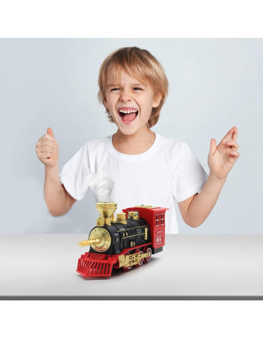 Tren de Juguete Hot Bee Locomotora de Vapor con Sonido