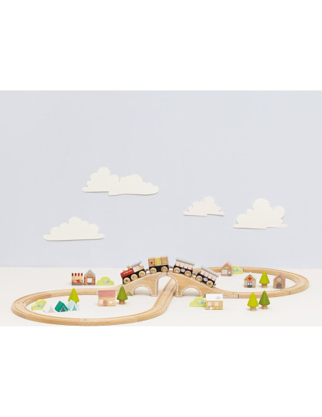 Juego de tren de madera Le Toy Van TV702 con pista en 8