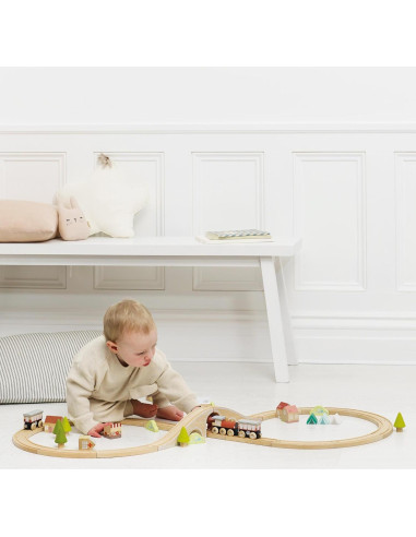 Juego de tren de madera Le Toy Van TV702 con pista en 8