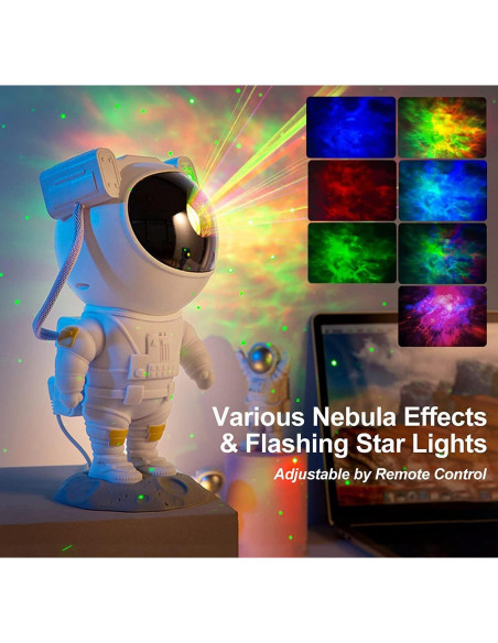 Proyector de Estrellas LEANJU Astronauta con Control Remoto