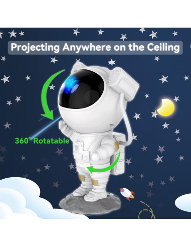 Proyector de Estrellas LEANJU Astronauta con Control Remoto