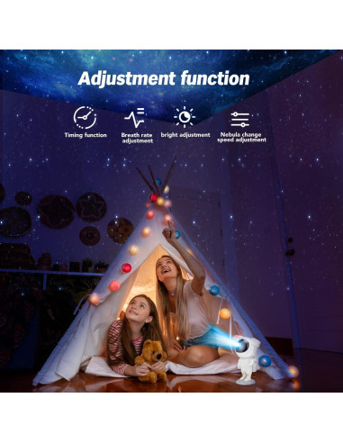 Proyector de Estrellas LEANJU Astronauta con Control Remoto
