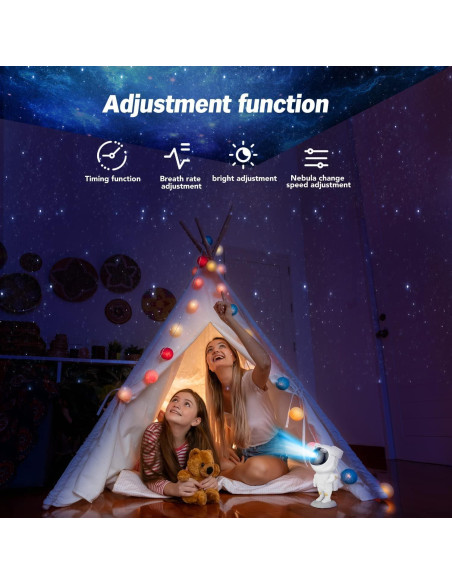 Proyector de Estrellas LEANJU Astronauta con Control Remoto