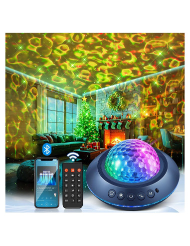 Proyector Galáctico COOLNIGHT con 15 Ruidos Blancos y Bluetooth