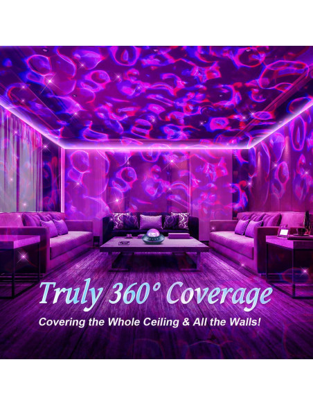 Proyector Galáctico COOLNIGHT con 15 Ruidos Blancos y Bluetooth