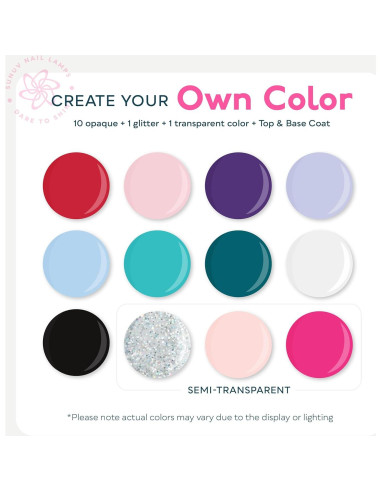 Kit de Esmalte de Uñas en Gel SUNUV con Luz UV 12 Colores