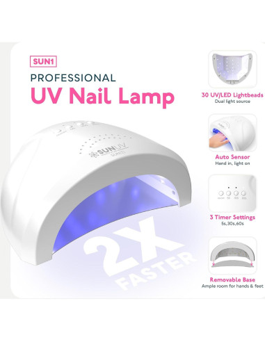 Kit de Esmalte de Uñas en Gel SUNUV con Luz UV 12 Colores