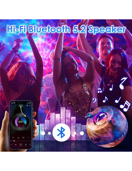 Proyector de Estrellas PIKOY 4 en 1 con Bluetooth y Ruido Blanco