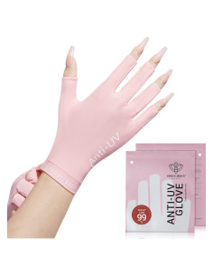 Guantes UV Modelones Rosa UPF99+ para Manicura de Gel