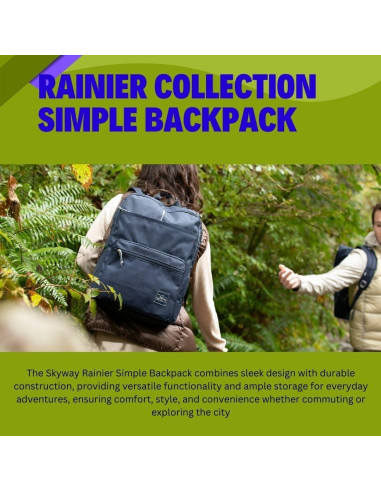 Mochila Simple Skyway 19L Kohala Negro, 100% rPET