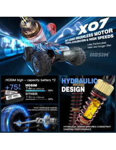 Coche RC Hosim 1:10 68KMH 4X4 Todo Terreno Impermeable 2