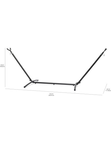 Soporte de Hamaca Amazon Basics para 2 Personas, Negro