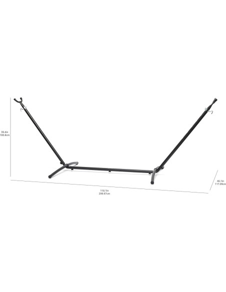 Soporte de Hamaca Amazon Basics para 2 Personas, Negro