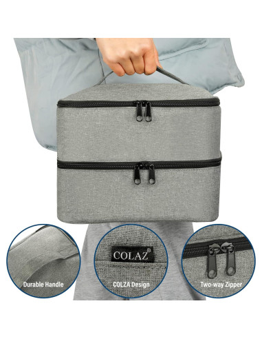 Bolsa Organizadora de Esmalte de Uñas LIVEBAY - 30 Botellas, Gris