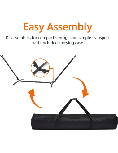 Soporte de Hamaca Amazon Basics para 2 Personas, Negro