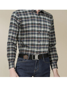 Cinturón de Hombre Talla Grande 95-100 cm Doble Anillo Lona Negro 2