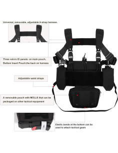 Chaleco Táctico BOMTURN 1000D Modular Ajustable con Bolsillos 2