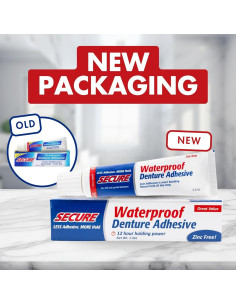 Adhesivo para Dentaduras Secure 4 Pack - Sin Zinc 12 Horas 2