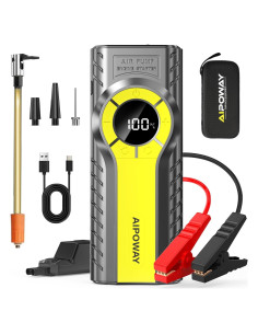 Arrancador de Coche AIPOWAY 6000A con Compresor 12V