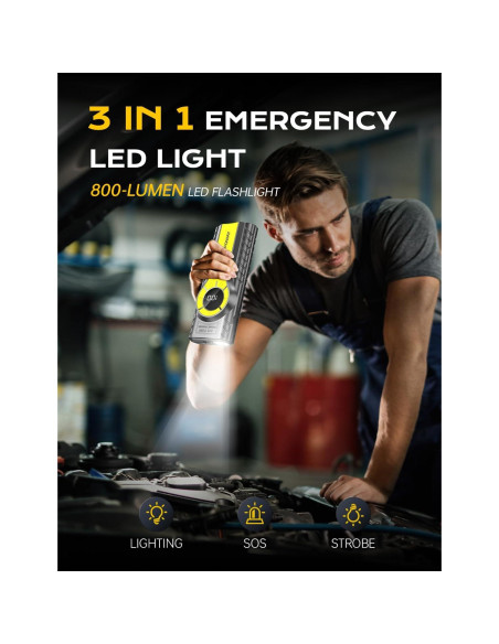 Arrancador de Coche AIPOWAY 6000A con Compresor 12V