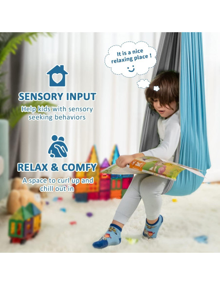 Columpio Terapia OUTREE Doble Capa 139,7x149,9 cm Azul