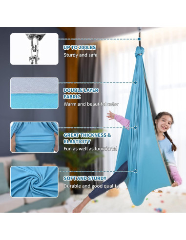 Columpio Terapia OUTREE Doble Capa 139,7x149,9 cm Azul