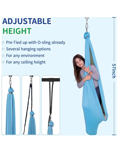 Columpio Terapia OUTREE Doble Capa 139,7x149,9 cm Azul