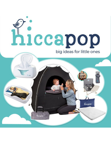 Carpa Blackout hiccapop para Pack and Play - Negro