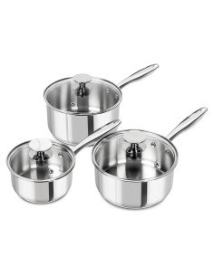 Juego de Cacerolas Acero Inoxidable MICHELANGELO 3 Piezas