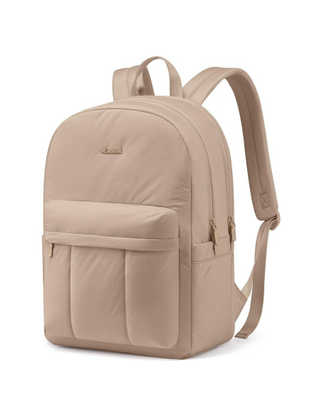 Mochila LOVEVOOK Acolchada 15.6" Caqui para Mujeres