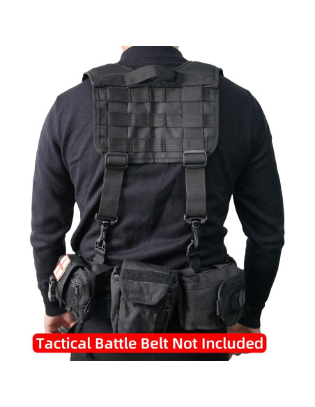 Arnés Táctico MELOTOUGH para Cinturón de Servicio Negro