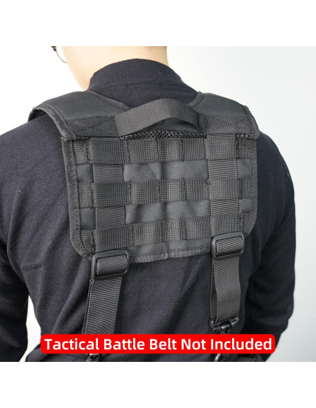 Arnés Táctico MELOTOUGH para Cinturón de Servicio Negro