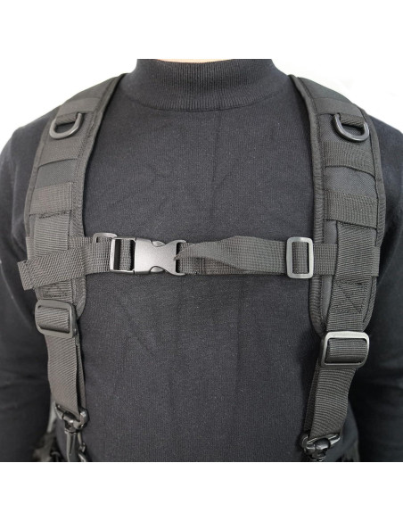 Arnés Táctico MELOTOUGH para Cinturón de Servicio Negro