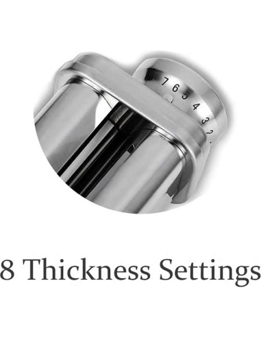 Accesorio de rodillo de pasta NEVKU para KitchenAid, 8 grosores