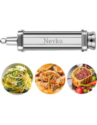 Accesorio de rodillo de pasta NEVKU para KitchenAid, 8 grosores