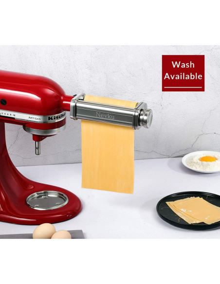 Accesorio de rodillo de pasta NEVKU para KitchenAid, 8 grosores
