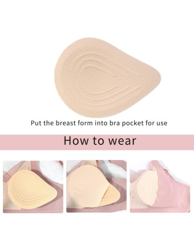 Sostén Mastectomía Sin Costuras Rosa 38 con Bolsillos