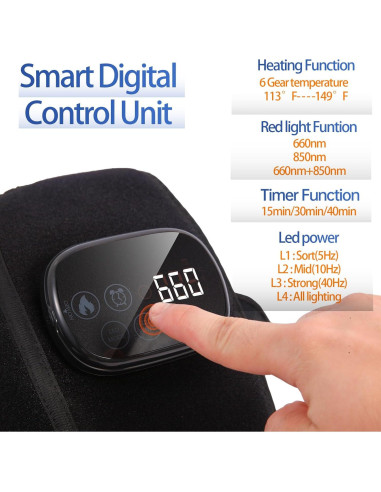 Terapia de Luz Roja Miaimther para Rodilla 660/850nm Ajustable