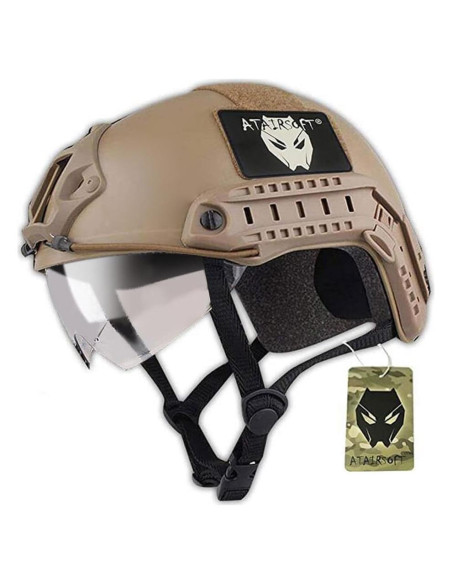 Casco Táctico ATAIRSOFT MH con Gafas Protección 550g