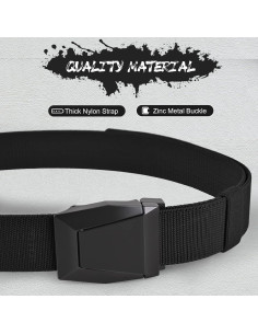 Cinturón KingMoore para hombres - Cinturón táctico de nylon 3,81 cm 2