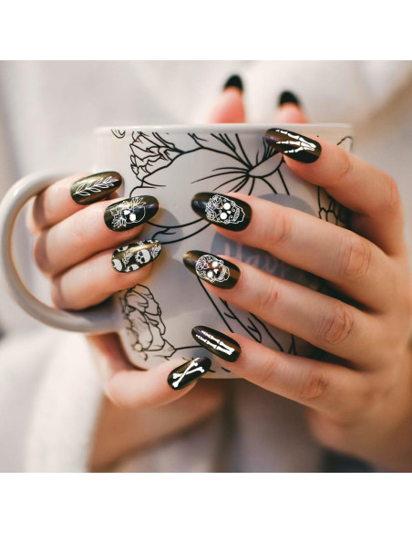 Estampador de Uñas PH PandaHall 3 Placas Calavera 58 Patrones