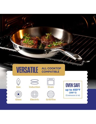 Juego de Ollas y Sartenes Legend 11 Piezas Acero Inoxidable