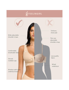 Sujetador Compresión Postquirúrgico FeelinGirl Mediano Piel 2